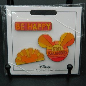Disney Be Happy Flair Pin Set New in Package